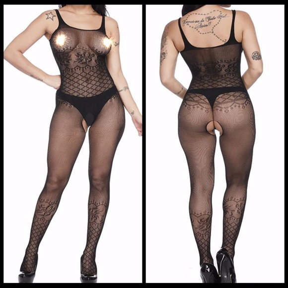 ❤️NEW Sexy Open Crotch Bodystocking Lingerie #L002 - Picture 1 of 8